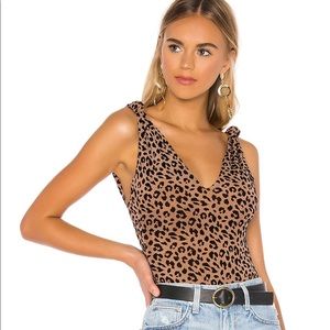 Majorelle (revolve) leopard low back bodysuit